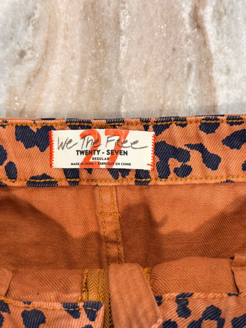 Women’s We the Free denim leopard skirt- Size 27 - Picture 4 of 5